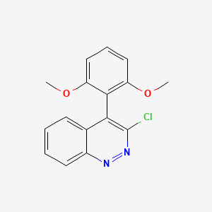 3-Chloro-4-(2,6-dimethoxyphenyl)cinnoline chemical structure (CAS 1956386-65-4)