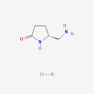(R)-5-(Aminomethyl)pyrrolidin-2-one hydrochloride chemical structure (CAS 1956434-90-4)