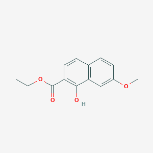 Ethyl 1-hydroxy-7-methoxy-2-naphthoate chemical structure (CAS 1957227-26-7)