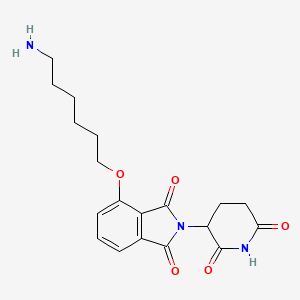 4-((6-Aminohexyl)oxy)-2-(2,6-dioxopiperidin-3-yl)isoindoline-1,3-dione chemical structure (CAS 1957235-98-1)