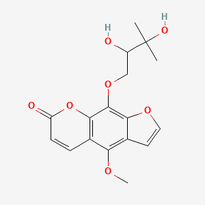 9-(2,3-Dihydroxy-3-methylbutoxy)-4-methoxy-7H-furo[3,2-g]chromen-7-one chemical structure (CAS 19573-01-4)