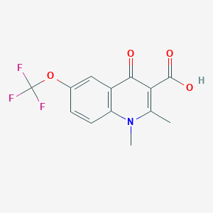 1,2-Dimethyl-4-oxo-6-(trifluoromethoxy)-1,4-dihydroquinoline-3-carboxylic acid chemical structure (CAS 1958082-61-5)