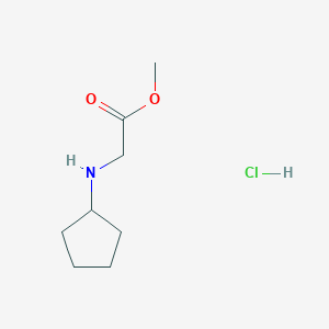 Methyl 2-(cyclopentylamino)acetate hydrochloride chemical structure (CAS 195877-46-4)