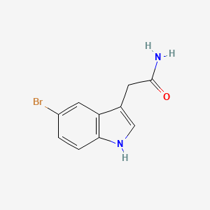 2-(5-Bromo-1H-indol-3-yl)acetamide chemical structure (CAS 196081-79-5)