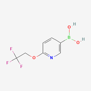 (6-(2,2,2-Trifluoroethoxy)-3-pyridinyl)boronic acid chemical structure (CAS 196083-20-2)