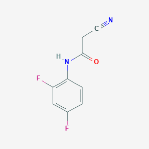 2-Cyano-N-(2,4-difluorophenyl)acetamide chemical structure (CAS 1961-38-2)