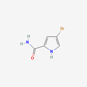 4-Bromo-1H-pyrrole-2-carboxamide chemical structure (CAS 196106-96-4)