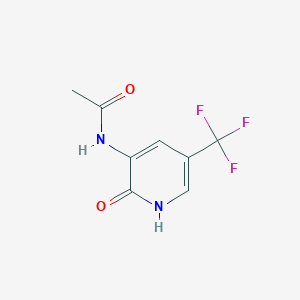 N-(2-Oxo-5-(trifluoromethyl)-1,2-dihydropyridin-3-yl)acetamide chemical structure (CAS 1961206-09-6)