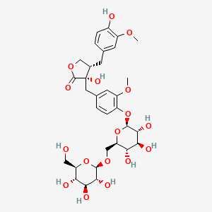 Nortrachelogenin 4'-O-β-gentiobioside chemical structure (CAS 1961246-09-2)