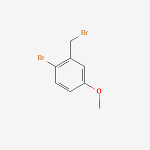 1-Bromo-2-(bromomethyl)-4-methoxybenzene chemical structure (CAS 19614-12-1)