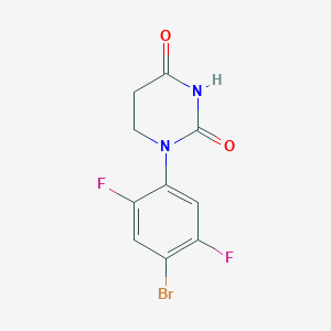 1-(4-Bromo-2,5-difluorophenyl)dihydropyrimidine-2,4(1H,3H)-dione chemical structure (CAS 1962025-90-6)