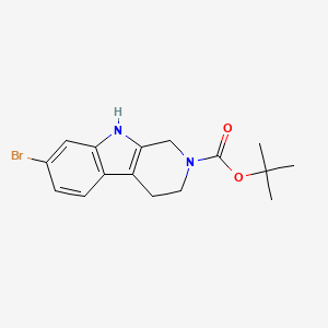 tert-Butyl 7-bromo-1,3,4,9-tetrahydro-2H-pyrido[3,4-b]indole-2-carboxylate chemical structure (CAS 196203-96-0)