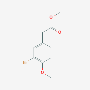 Methyl 2-(3-bromo-4-methoxyphenyl)acetate chemical structure (CAS 19626-36-9)