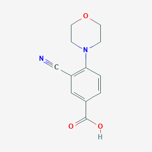 3-Cyano-4-morpholinobenzoic acid chemical structure (CAS 1962781-92-5)