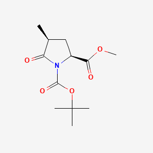 1-(tert-Butyl) 2-methyl (2S,4S)-4-methyl-5-oxopyrrolidine-1,2-dicarboxylate chemical structure (CAS 196394-48-6)
