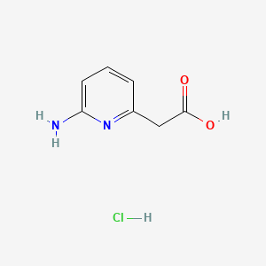 2-(6-Aminopyridin-2-yl)acetic acid hydrochloride chemical structure (CAS 1965308-87-5)