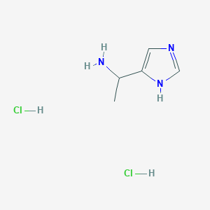 1-(1H-Imidazol-5-yl)ethan-1-amine dihydrochloride chemical structure (CAS 1965309-70-9)