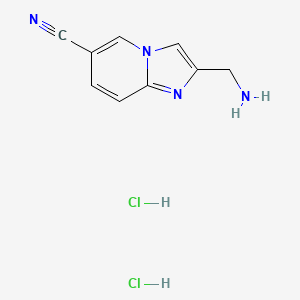 2-Aminomethyl-imidazo[1,2-a]pyridine-6-carbonitrile dihydrochloride chemical structure (CAS 1965309-72-1)