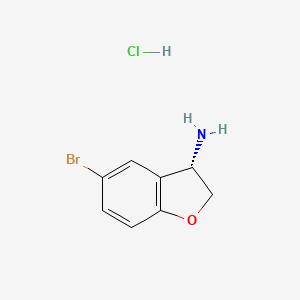 (S)-5-Bromo-2,3-dihydro-benzofuran-3-ylamine hydrochloride chemical structure (CAS 1965314-59-3)