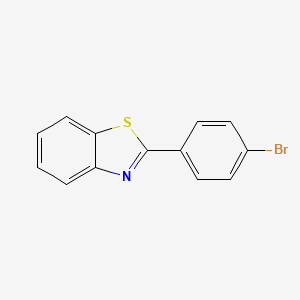 2-(4-Bromophenyl)benzothiazole chemical structure (CAS 19654-19-4)