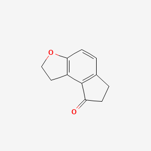 1,2,6,7-Tetrahydro-8H-indeno[5,4-b]furan-8-one chemical structure (CAS 196597-78-1)