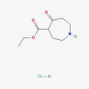 Ethyl 5-oxoazepane-4-carboxylate hydrochloride chemical structure (CAS 19673-14-4)