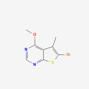 6-Bromo-4-methoxy-5-methylthieno[2,3-d]pyrimidine chemical structure (CAS 19678-77-4)