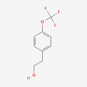 2-(4-(Trifluoromethoxy)phenyl)ethanol chemical structure (CAS 196811-90-2)