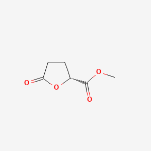 (R)-Methyl 5-oxotetrahydrofuran-2-carboxylate chemical structure (CAS 19684-04-9)