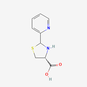 (4R)-2-(Pyridin-2-yl)thiazolidine-4-carboxylic acid chemical structure (CAS 196930-42-4)