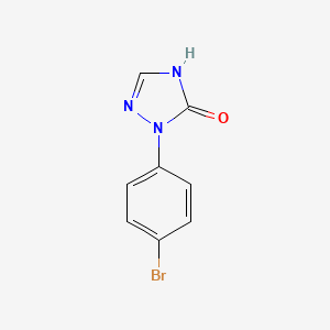 1-(4-Bromophenyl)-1H-1,2,4-triazol-5(4H)-one chemical structure (CAS 197074-69-4)