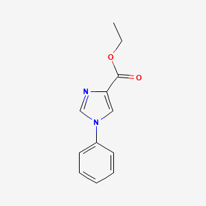 Ethyl 1-phenyl-1H-imidazole-4-carboxylate chemical structure (CAS 197079-08-6)
