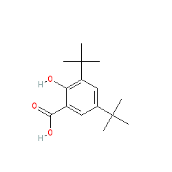 3,5-Bis-tert-butylsalicylic acid chemical structure (CAS 19715-19-6)