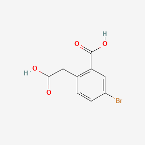 5-Bromo-2-(carboxymethyl)benzoic acid chemical structure (CAS 19725-82-7)
