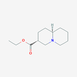 cis-Ethyl octahydro-1H-quinolizine-3-carboxylate chemical structure (CAS 19728-76-8)