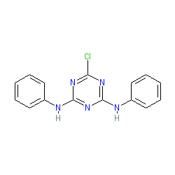 6-Chloro-N2,N4-diphenyl-1,3,5-triazine-2,4-diamine chemical structure (CAS 1973-09-7)