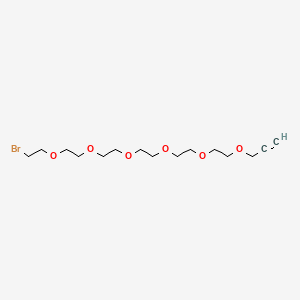 1-Bromo-3,6,9,12,15,18-hexaoxahenicos-20-yne chemical structure (CAS 1973383-30-0)