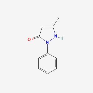 5-Methyl-2-phenyl-1,2-dihydro-3H-pyrazol-3-one chemical structure (CAS 19735-89-8)