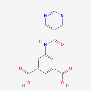 5-(Pyrimidine-5-carboxamido)isophthalic acid chemical structure (CAS 1973826-31-1)