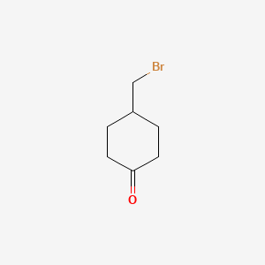4-(Bromomethyl)cyclohexan-1-one chemical structure (CAS 197387-33-0)