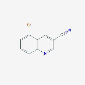 5-Bromoquinoline-3-carbonitrile chemical structure (CAS 1974296-18-8)