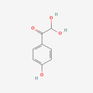 2,2-Dihydroxy-1-(4-hydroxyphenyl)ethanone chemical structure (CAS 197447-05-5)