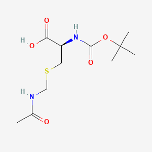 S-(Acetamidomethyl)-N-(tert-butoxycarbonyl)-L-cysteine chemical structure (CAS 19746-37-3)