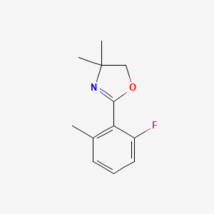 2-(2-Fluoro-6-methylphenyl)-4,4-dimethyl-4,5-dihydrooxazole chemical structure (CAS 197516-56-6)