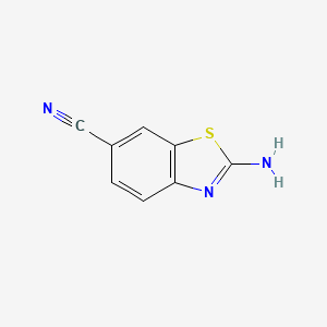 2-Aminobenzothiazole-6-carbonitrile chemical structure (CAS 19759-66-1)