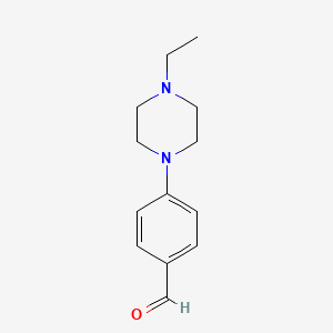 4-(4-Ethylpiperazin-1-yl)benzaldehyde chemical structure (CAS 197638-76-9)