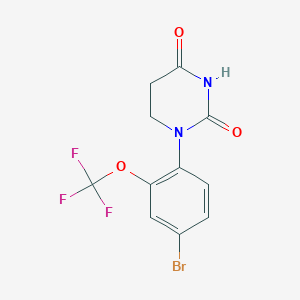 1-(4-Bromo-2-(trifluoromethoxy)phenyl)dihydropyrimidine-2,4(1H,3H)-dione chemical structure (CAS 1978247-81-2)