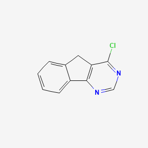 4-Chloro-5h-indeno[1,2-d]pyrimidine chemical structure (CAS 197861-27-1)