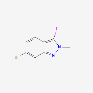 6-Bromo-3-iodo-2-methyl-2H-indazole chemical structure (CAS 1980867-26-2)