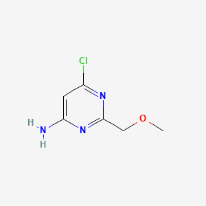 6-Chloro-2-(methoxymethyl)pyrimidin-4-amine chemical structure (CAS 1981-45-9)